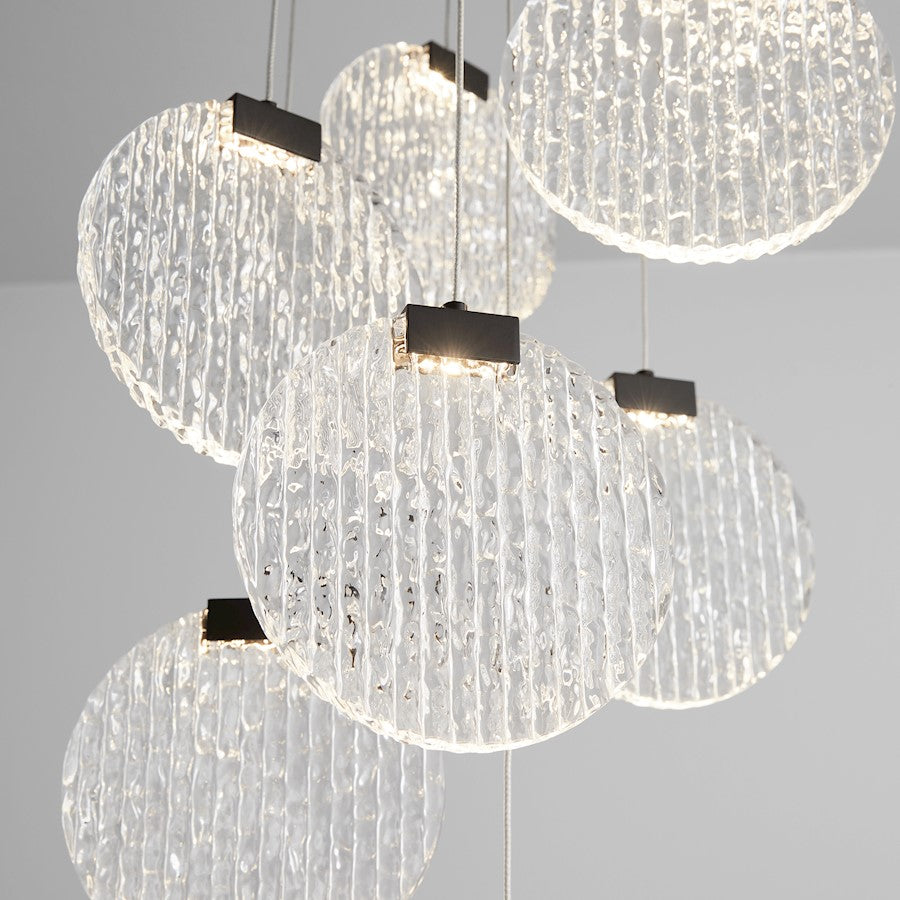 8 Light Pendant, Black
