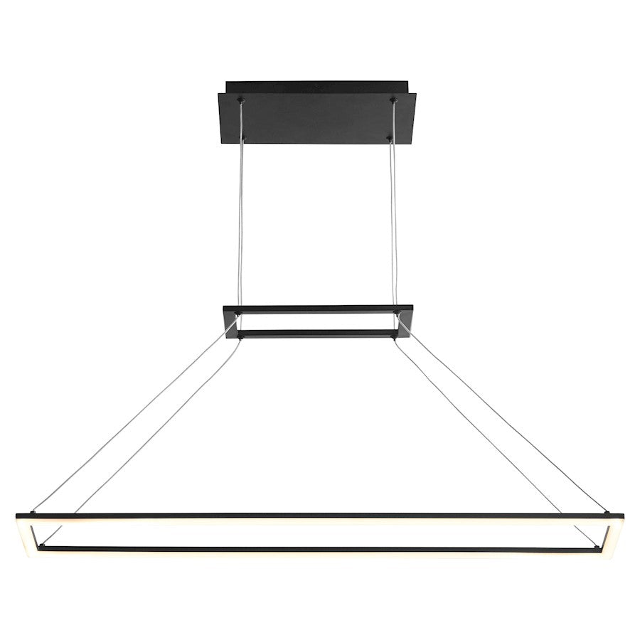 1 Light 35" Pendant, Black