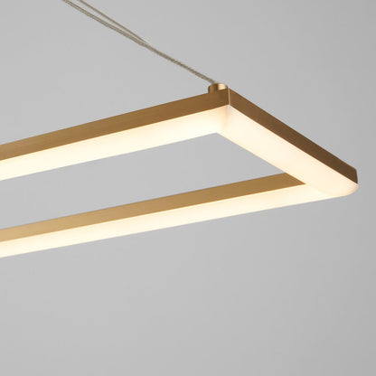 1 Light 35" Pendant, Aged Brass