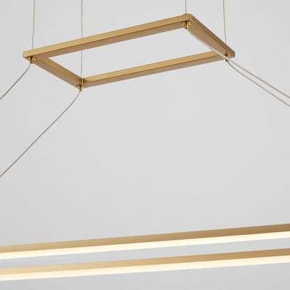 1 Light 35" Pendant, Aged Brass
