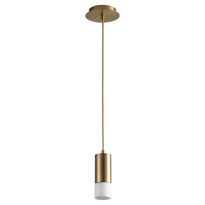 Oxygen Lighting Magneta 2700K 8" Glass Pendant, Aged Brass - 3-607-27140