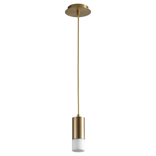Oxygen Lighting Magneta 2700K 8" Glass Pendant, Aged Brass - 3-607-27140