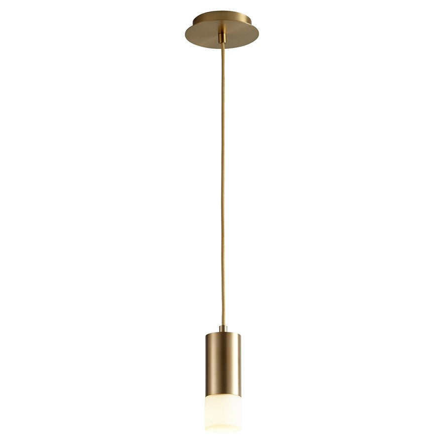 Oxygen Lighting Magneta 2700K 8" Glass Pendant, Aged Brass