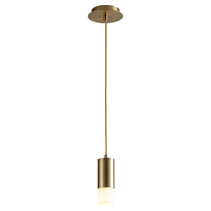 Oxygen Lighting Magneta 2700K 8" Glass Pendant, Aged Brass