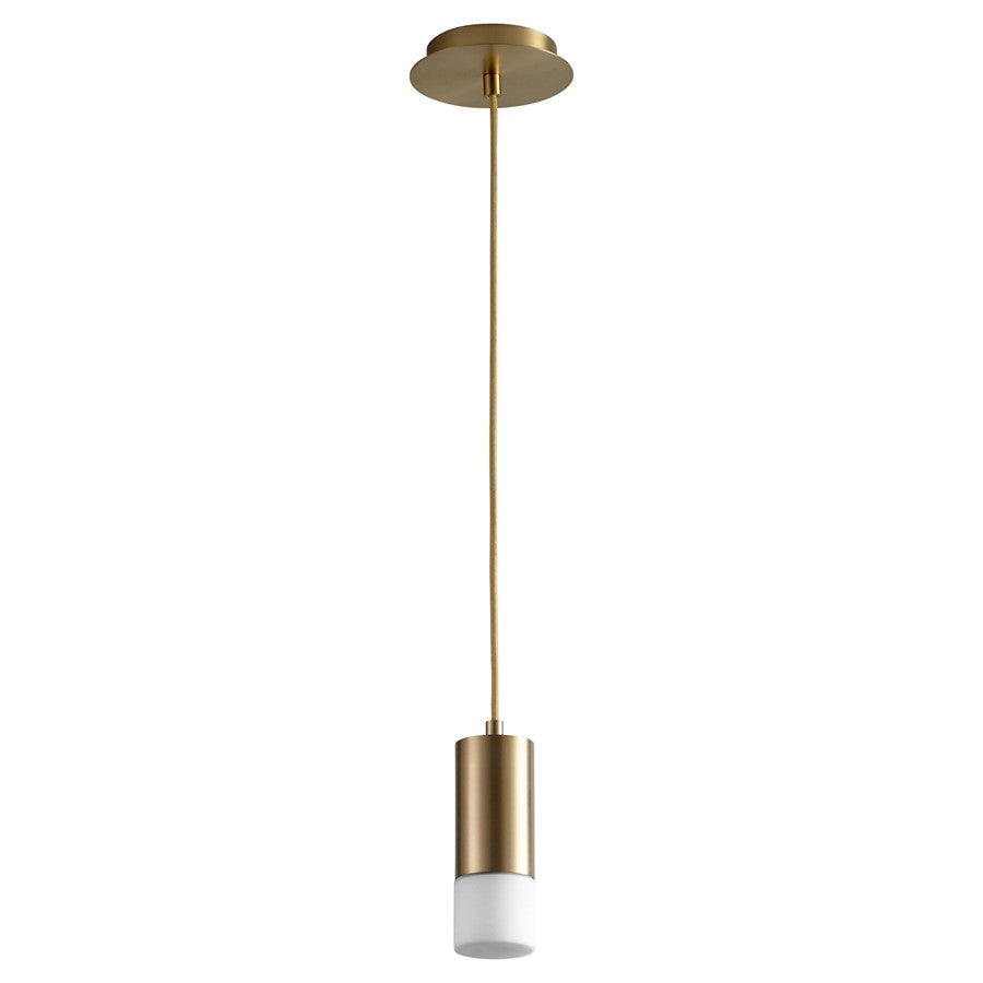 Oxygen Lighting Magneta 4000K 8" Glass Pendant, Aged Brass - 3-607-40140