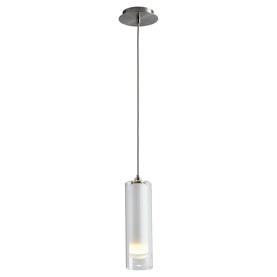 Oxygen Lighting Gratis 4000K Clr/Stn Opal, Satin Nickel