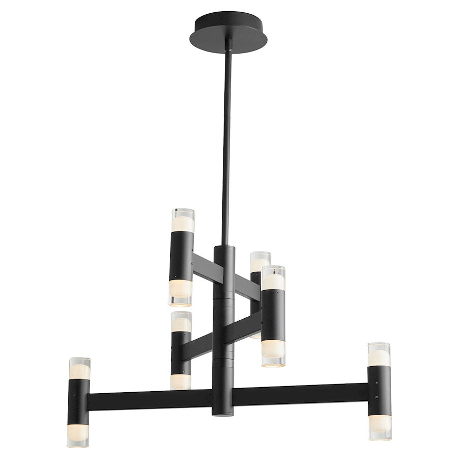 12 Light Chandelier, Black