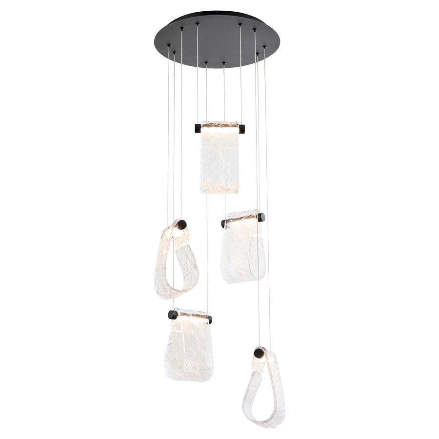 Oxygen Lighting Veer 5Lt 5Cct Pendant, Black