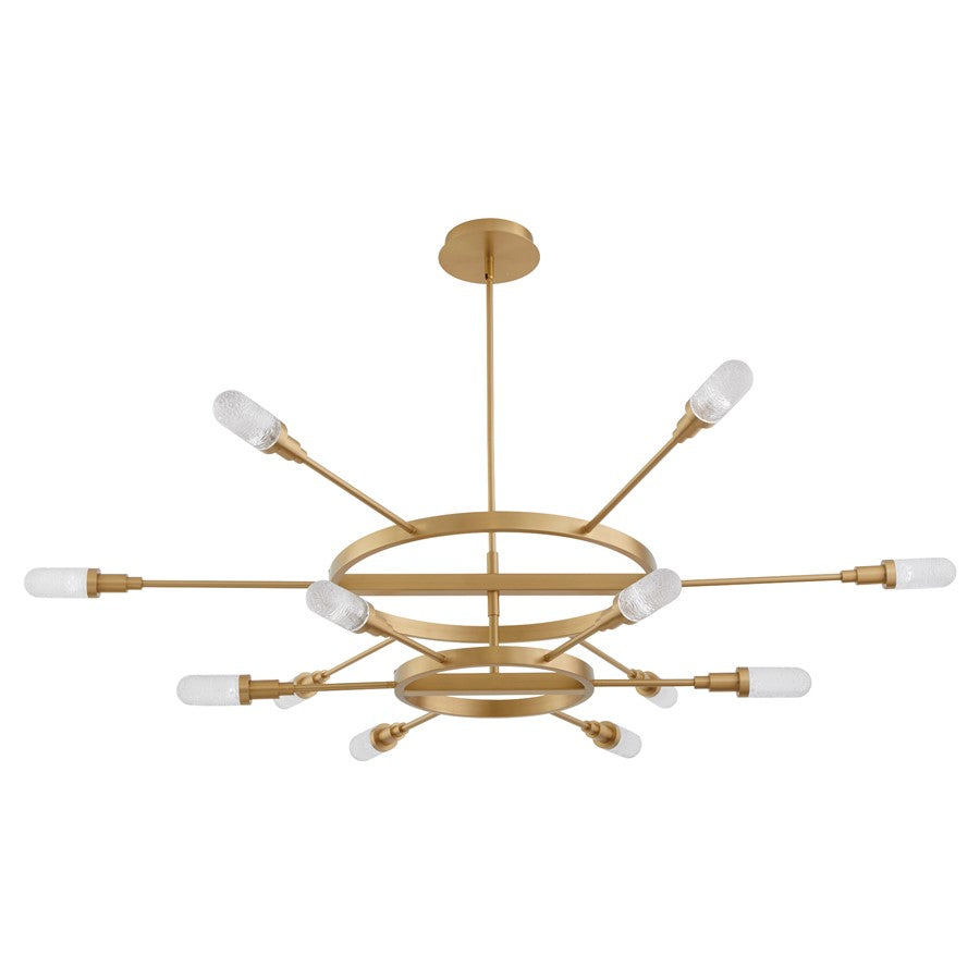 Oxygen Lighting Sperano 60"/12Lt Cct Chandelier, Aged Brass - 3-6119-40