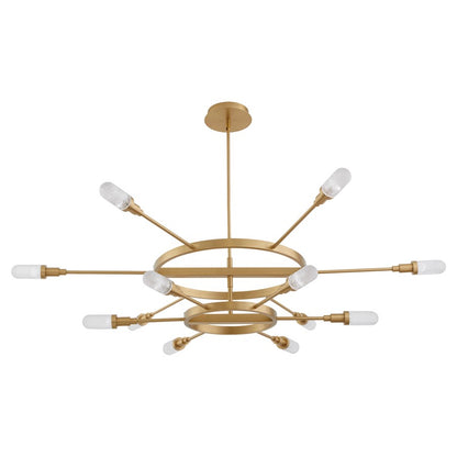 Oxygen Lighting Sperano 60"/12Lt Cct Chandelier, Aged Brass - 3-6119-40