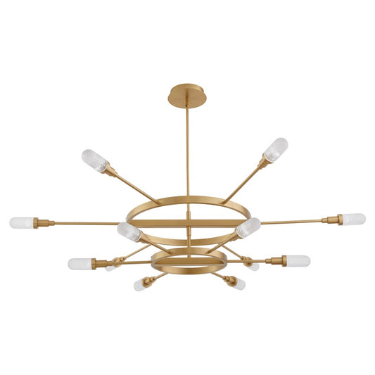 Oxygen Lighting Sperano 60"/12Lt Cct Chandelier, Aged Brass - 3-6119-40