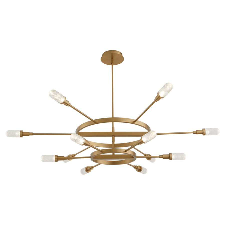 Oxygen Lighting Sperano 60"/12Lt Cct Chandelier, Aged Brass