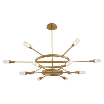 Oxygen Lighting Sperano 60"/12Lt Cct Chandelier, Aged Brass