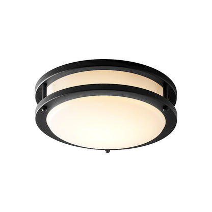 Oxygen Lighting Oracle 1 Light 10" Flush Mount, Black