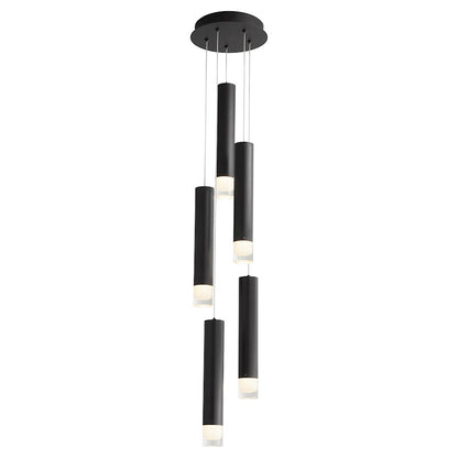 5 Light Pendant, Black