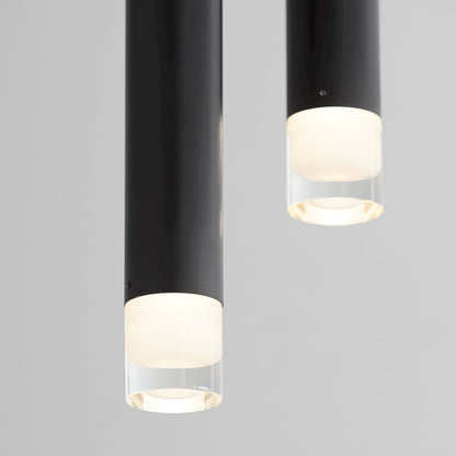 5 Light Pendant, Black