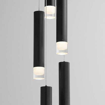 5 Light Pendant, Black