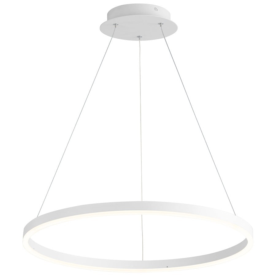 1 Light Pendant, Matte White