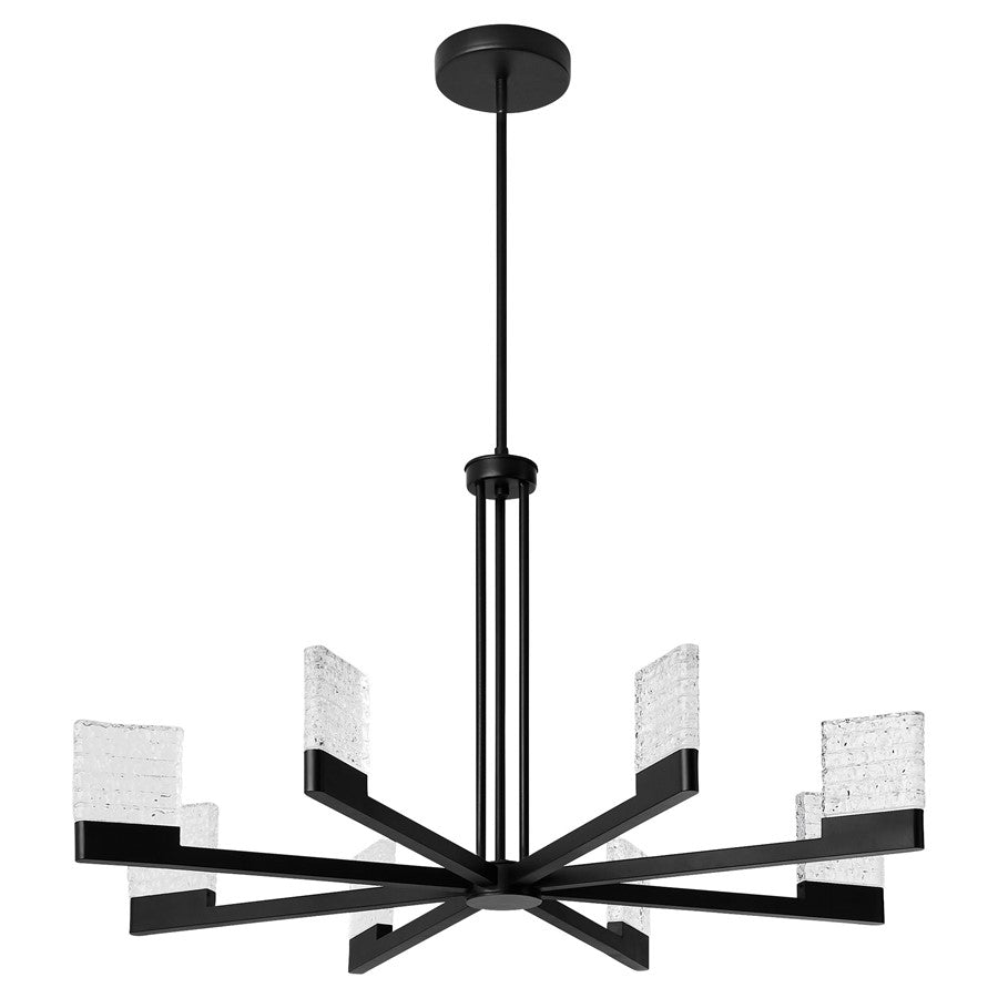 Oxygen Lighting Gamma 8Lt 5Cct LED Chandelier, Black - 3-651-15