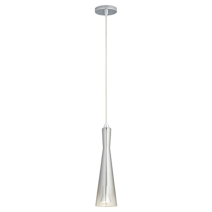Oxygen Lighting Cornet Smoke Ombre 2700K 120V Pendant, Pol Chrome
