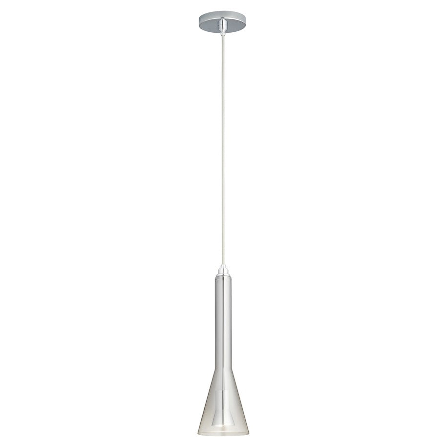 Oxygen Lighting Liberty 2700K Smk Ombre 120V Pendant, Pol Chrome