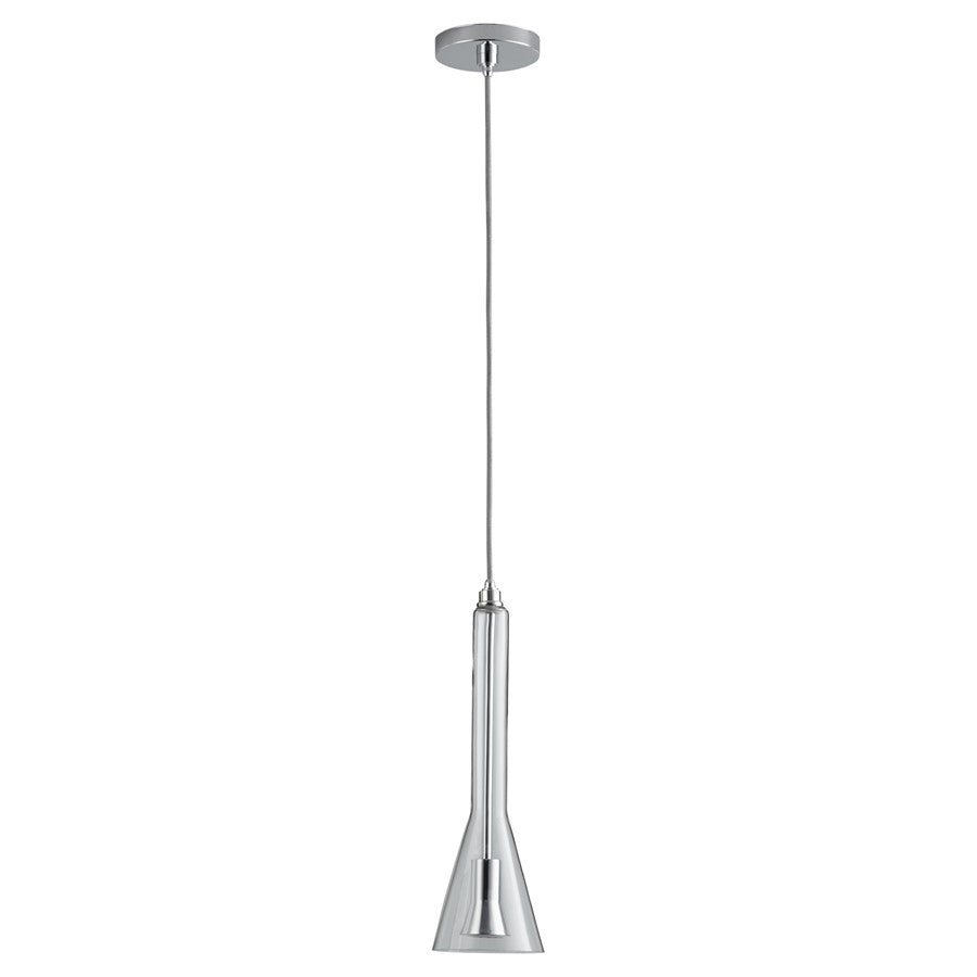Oxygen Lighting Liberty 3500K Clear 120V Pendant, Polished Chrome - 3-652-3514