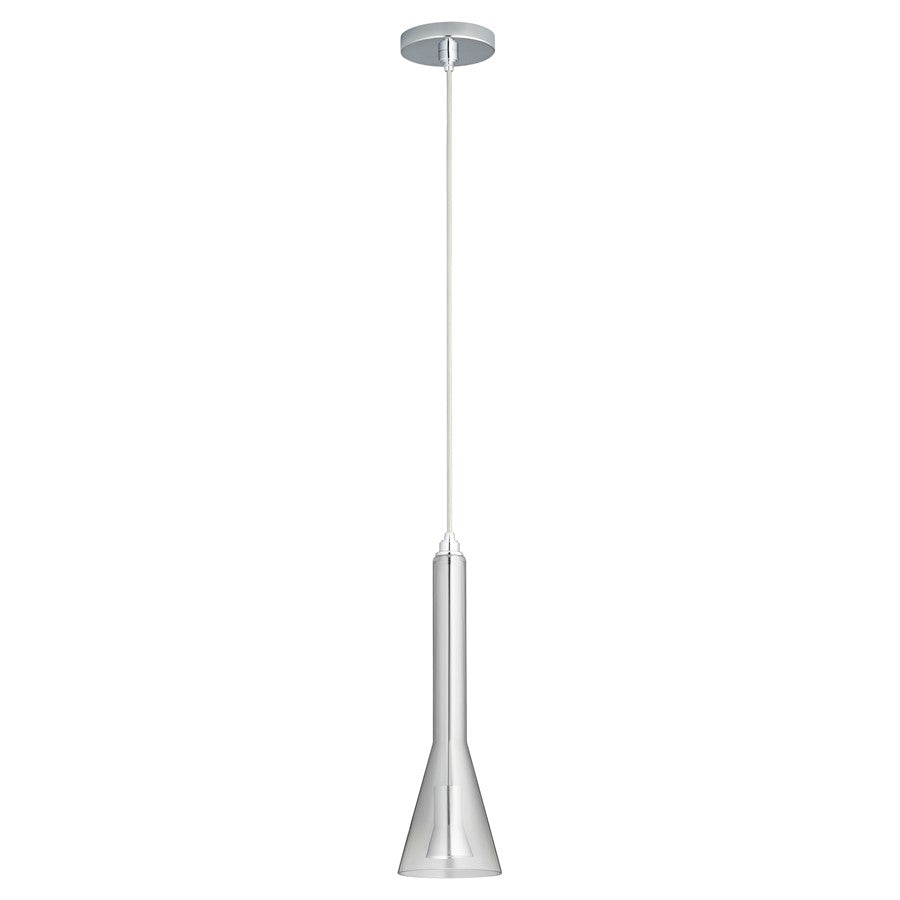 Oxygen Lighting Liberty 4000K Smk Ombre 120V Pendant, Pol Chrome - 3-652-401314