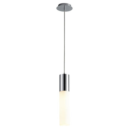 Oxygen Lighting Magnum 3500K Glass Pendant 120V, Polished Chrome