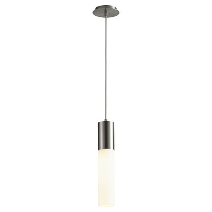 Oxygen Lighting Magnum 4000K Glass Pendant 120V, Satin Nickel