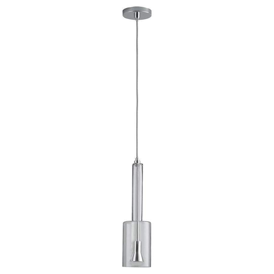 Oxygen Lighting Spindle 2700K Clear 120V Pendant, Polished Chrome - 3-656-2714