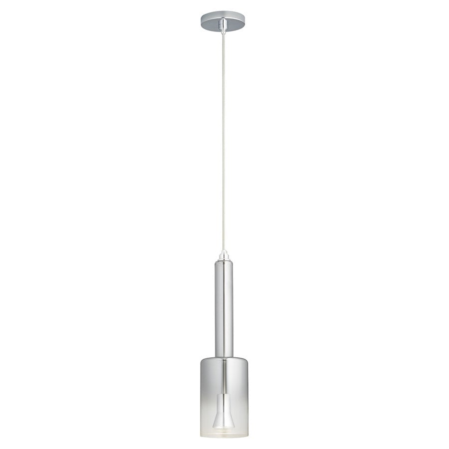 Oxygen Lighting Spindle 3500K Smk Ombre 120V Pendant, Pol Chrome