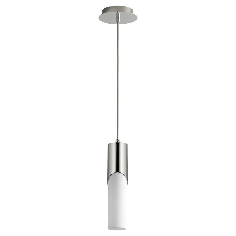 Oxygen Lighting Ellipse 3500K Tall Pendant, 2.75 Acrylic/P Nickel - 3-668-35220