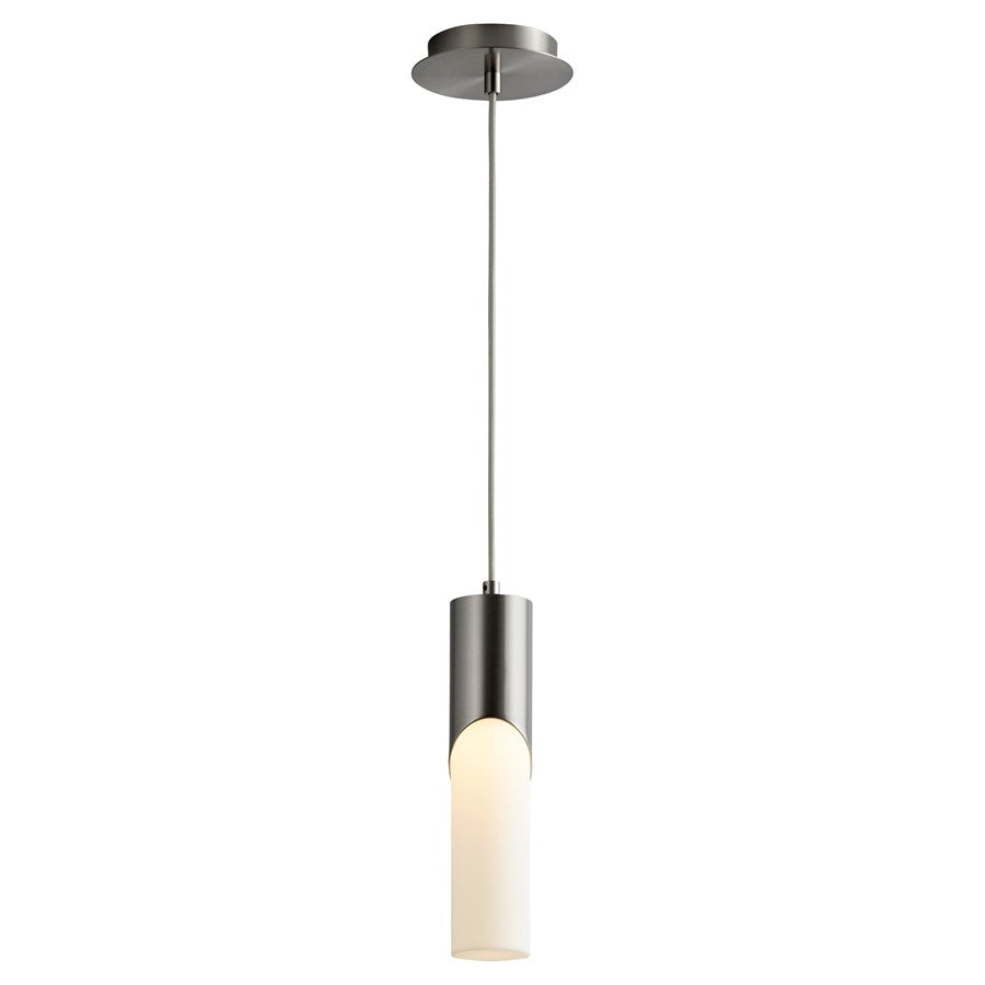 Oxygen Lighting Ellipse 3500K Tall Pendant, 2.75 Acrylic/Nickel
