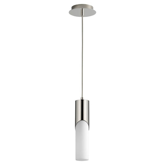 Oxygen Lighting Ellipse 4000K Tall Pendant, 2.75 Glass/Pol Nickel - 3-668-40120