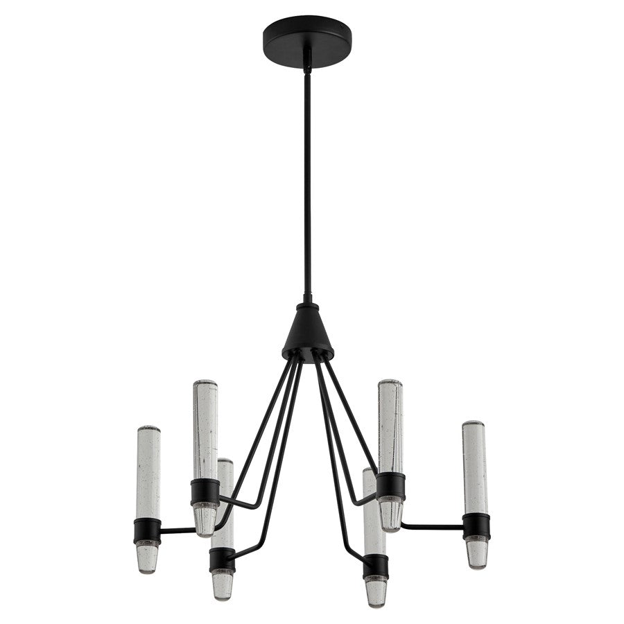 Oxygen Lighting Ethos 6Lt Cct Chandelier, Black - 3-6713-15