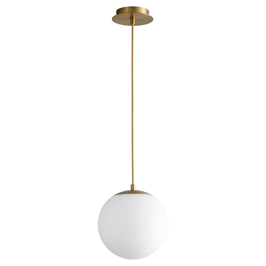 Oxygen Lighting Luna 2700K 10" 120V Pendant, Aged Brass - 3-672-2740