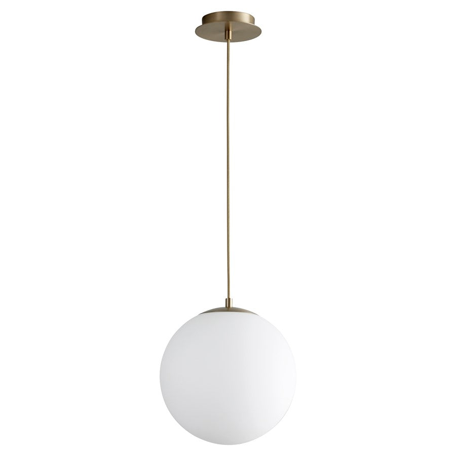 Oxygen Lighting Luna 4000K 12" 120V Pendant, Aged Brass - 3-673-4040