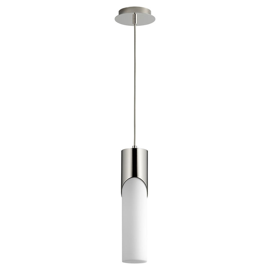 Oxygen Lighting Ellipse 2700K Tall Pendant, 3.5 Glass/Pol Nickel - 3-678-27120