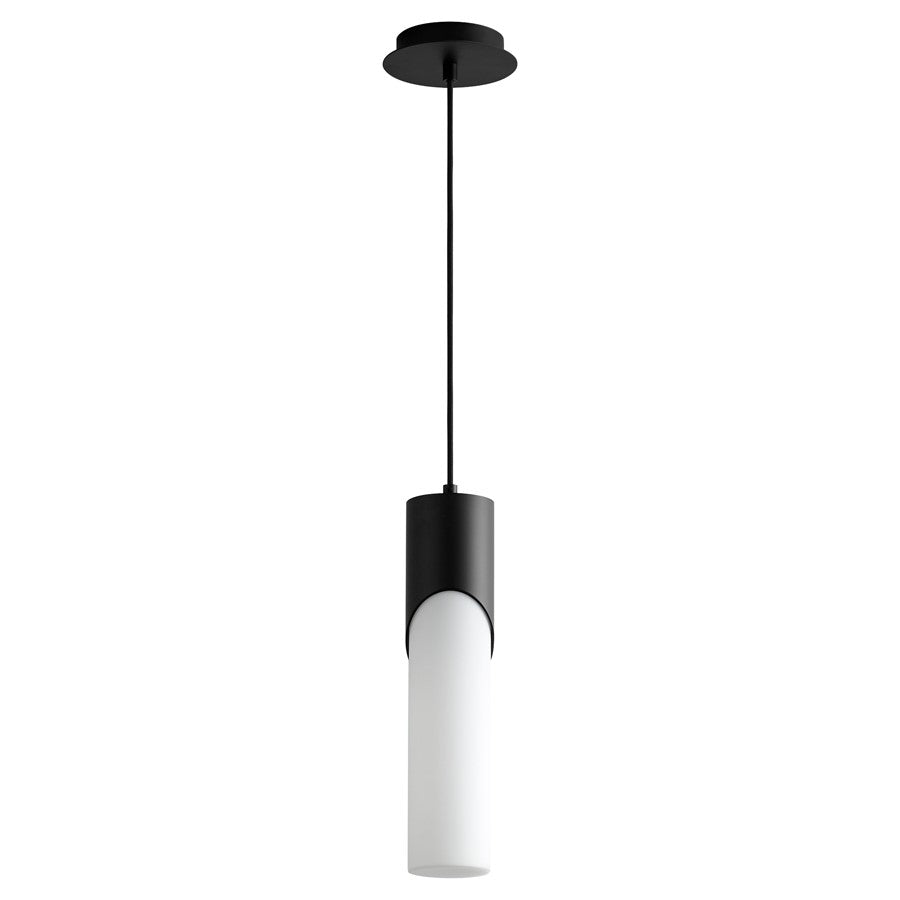 Oxygen Lighting Ellipse 3500K Tall Pendant, 3.5 Glass/Black - 3-678-35115