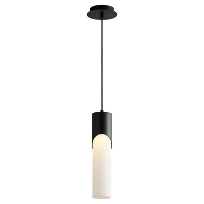 Oxygen Lighting Ellipse 4000K Tall Pendant, 3.5 Glass/Black