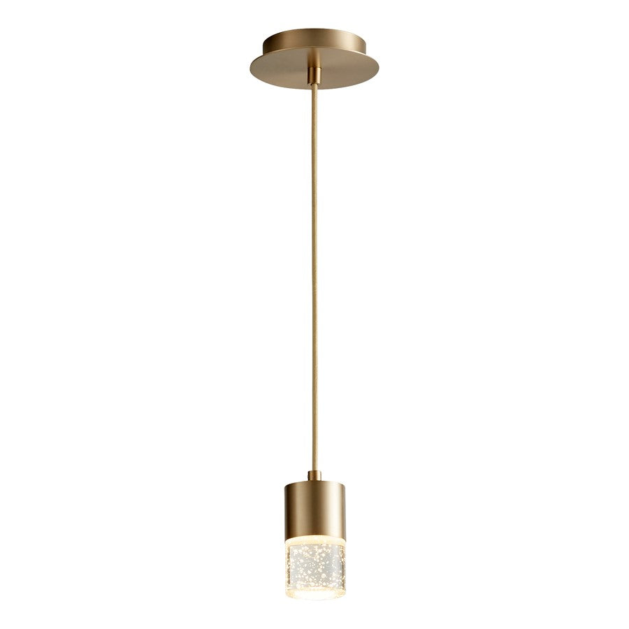 Oxygen Lighting Spirit 5" Pendant 3500K, Aged Brass