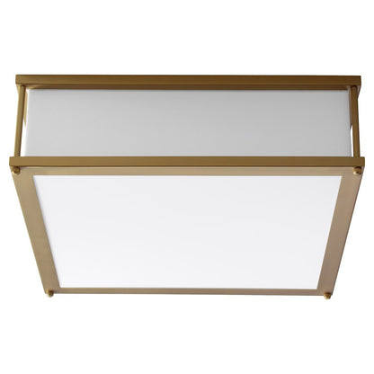 Oxygen Lighting Modulo 3500K 2Lt 120V Dim Ceiling Mount, Aged Brass - 3-683-3540