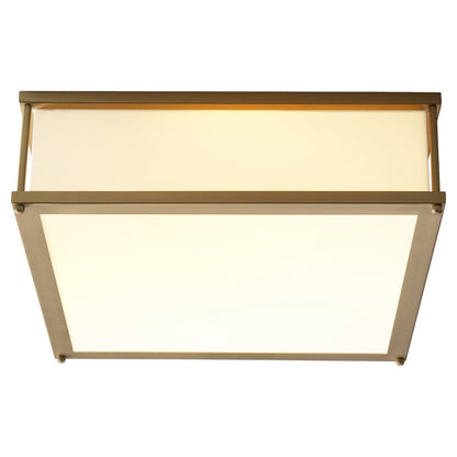 Oxygen Lighting Modulo 2Lt 120V Em Ceiling Mount, Aged Brass