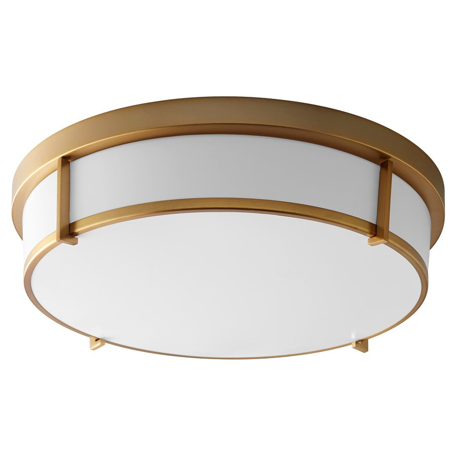 Oxygen Lighting Io 3500 17" 120V Dim Ceiling Mount, Aged Brass - 3-689-3540