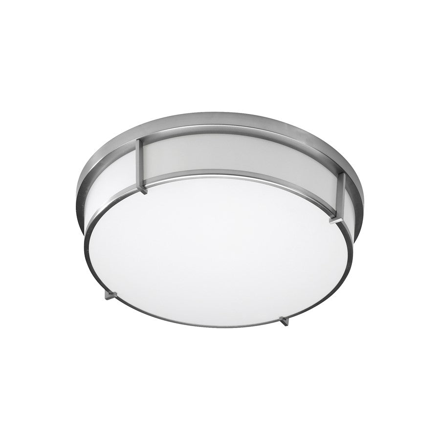 Oxygen Lighting Io 4000K 17" 120V Dim Ceiling Mount, Satin Nickel - 3-689-4024
