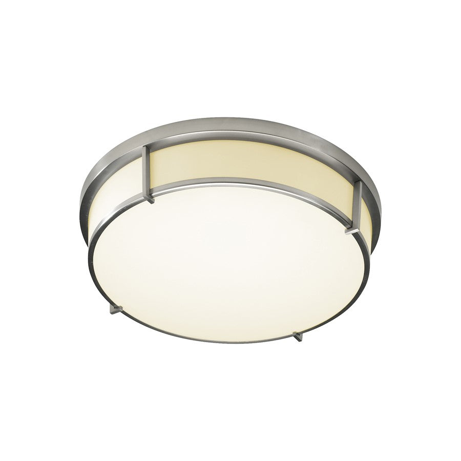 Oxygen Lighting Io 4000K 17" 120V Dim Ceiling Mount, Satin Nickel