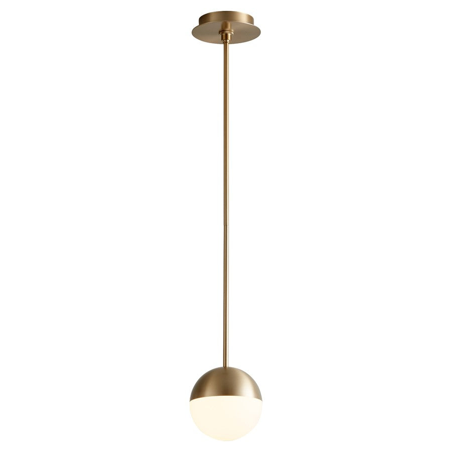 Oxygen Lighting Mondo 2700K 6" Pendant, Aged Brass