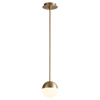 Oxygen Lighting Mondo 3500K 6" Pendant, Aged Brass
