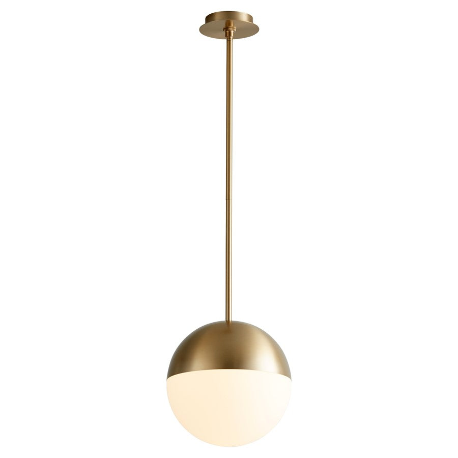 Oxygen Lighting Mondo 3500K 12" Pendant, Aged Brass