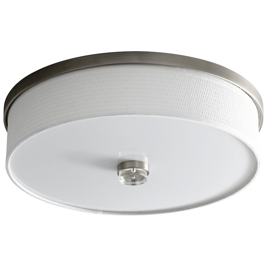 Oxygen Lighting Echo 2 Light Ceiling, Nickel/White Grass Acrylic